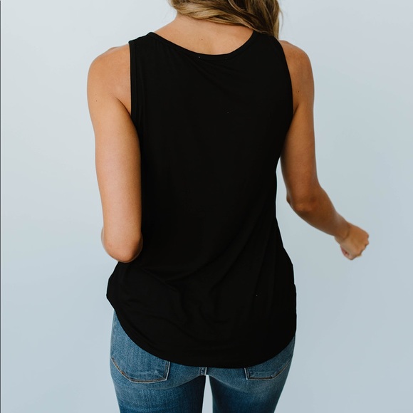 Lace & Shoulders Above the Rest Top in Black - Picture 5 of 12